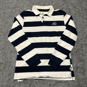 Lakeside Supply Striped Rugby Shirt Black Cream Size L Used – Excellent